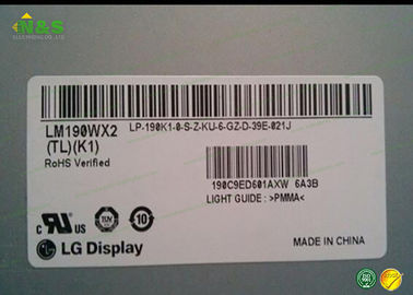 Cristal de capa duro de LG LM190WX2-TLK1 LCD 19,0 pulgadas con área activa de 408.24×255.15 milímetro