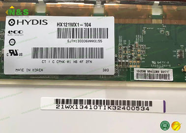 HX121WX1-104 pantallas LCD industriales HYDIS negro de 12,1 pulgadas normalmente